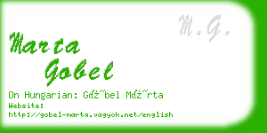 marta gobel business card